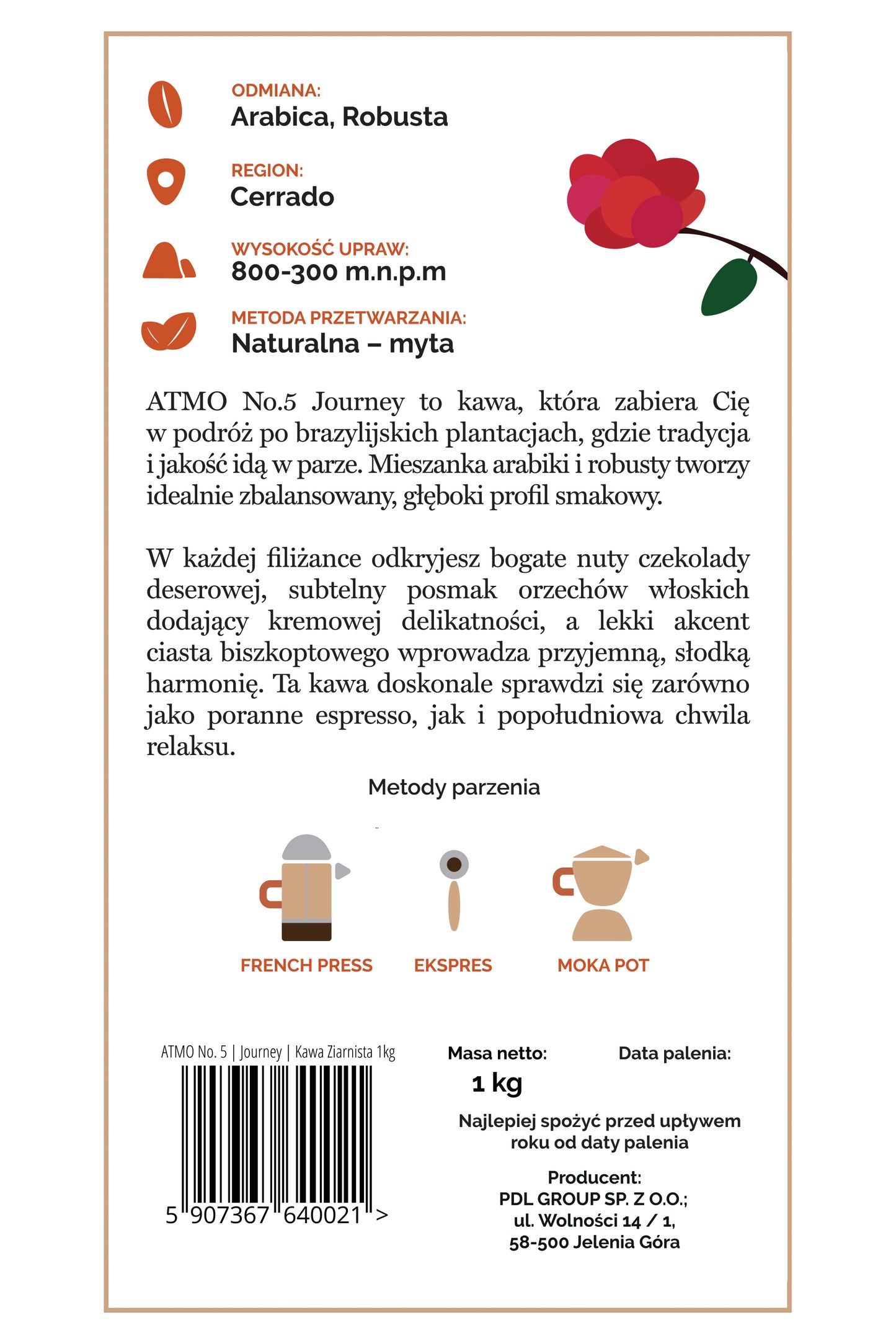 Kawa ziarnista ATMO No. 5 | Journey