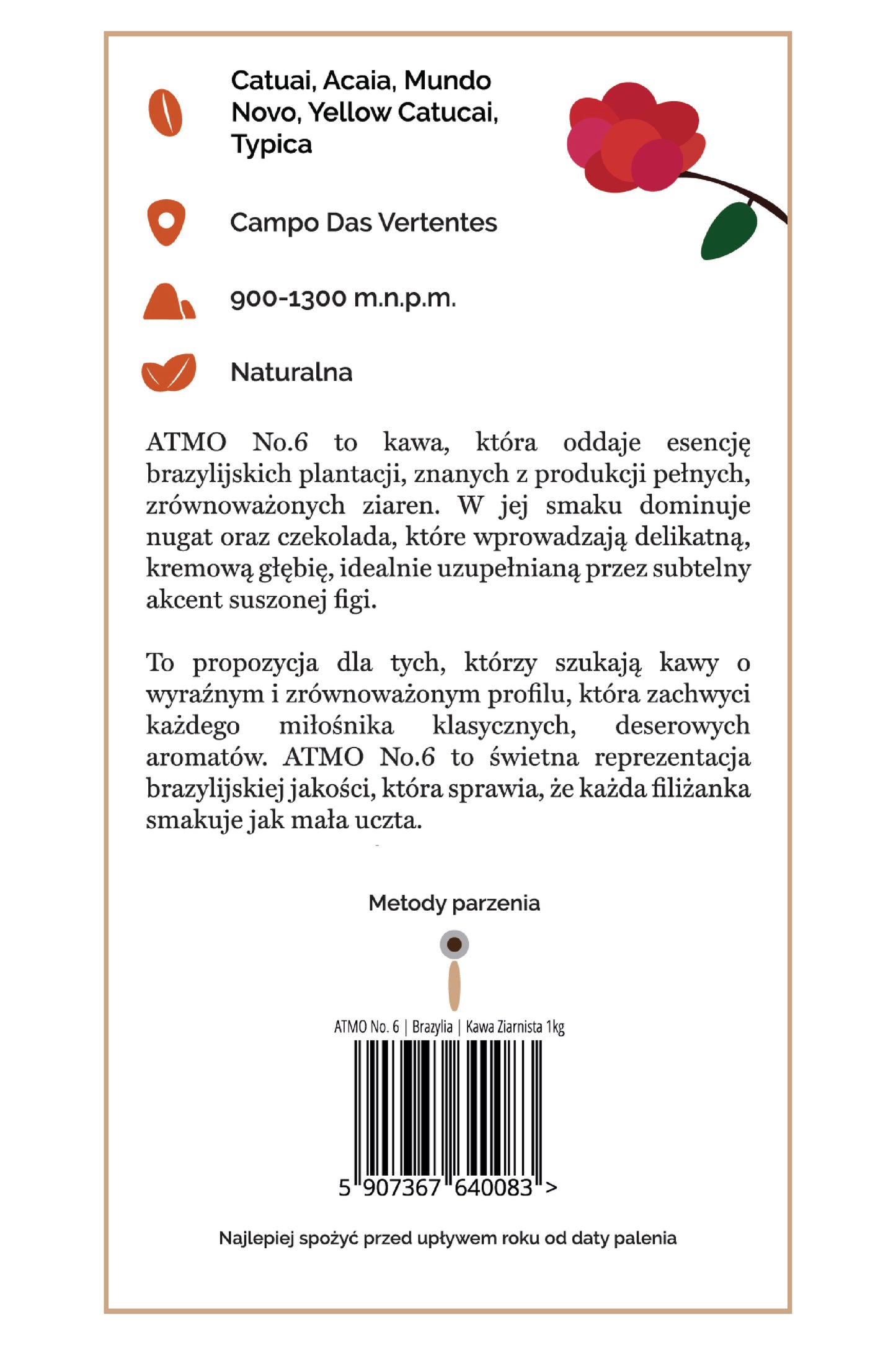 Kawa ziarnista ATMO No. 6 | Brazylia
