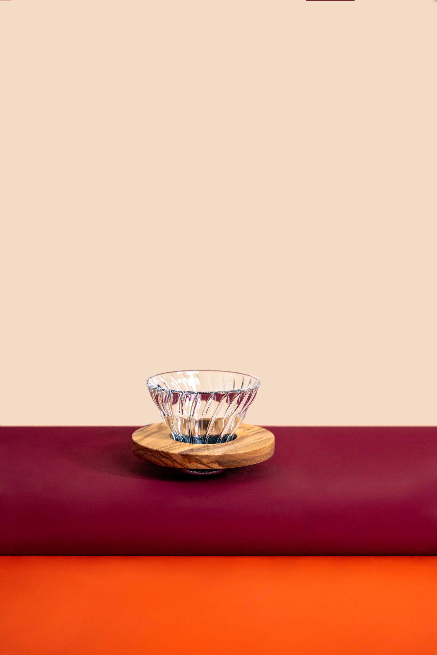 Szklany Drip Hario V60-01 Olive Wood