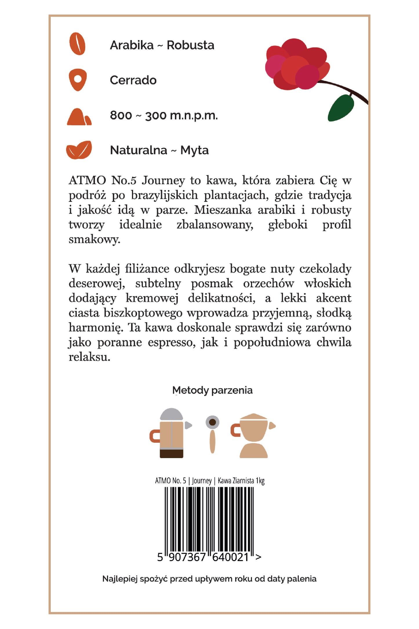 Kawa ziarnista ATMO  No. 5 | Journey