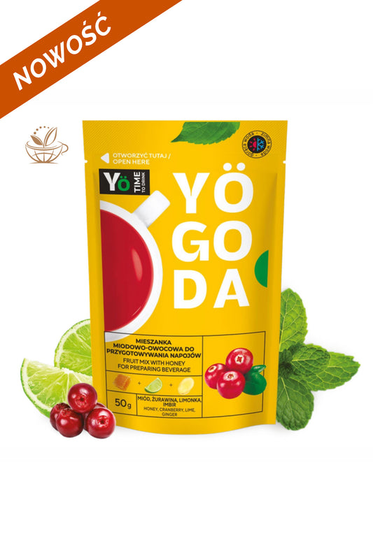 Mus do napoju owocowego Yogoda | Żurawina, limonka, mięta